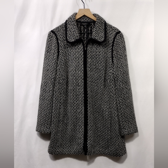Talbots Wool Blend Coatigan Stand Collar Coat Sweater Women's 2XP Gray Boho - Picture 1 of 9